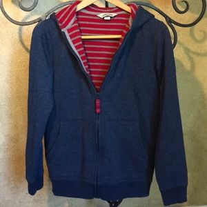 EUC boys med-10/12 Lands End Hoodie waffle lining